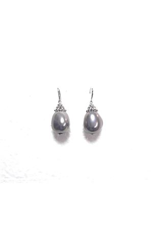 Splendid Grey Pearl Drop Earrings