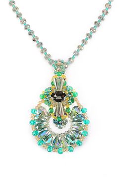 The Aurora Amulet Green Crystal Pendant Necklace