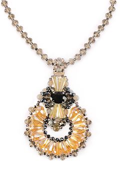 The Maleficient Gold Crystal Pendant Necklace