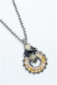 The Maleficient Gold Crystal Pendant Necklace