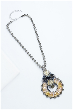 The Maleficient Gold Crystal Pendant Necklace