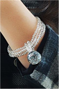 Ice Drop Crystal Silver Bracelet