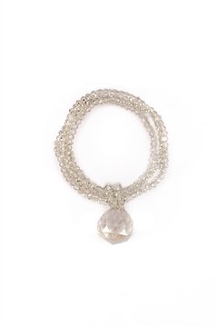 Ice Drop Crystal Silver Bracelet
