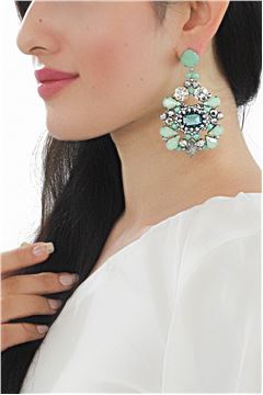 Cali Coast Turquoise Crystal Statement Earrings