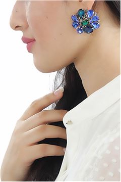 The Island Hopper Crystal Blue Stud Earrings