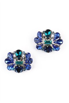 The Island Hopper Crystal Blue Stud Earrings