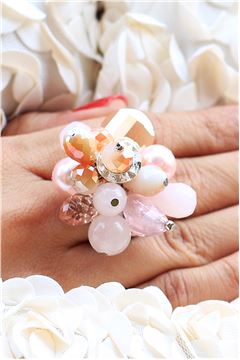 Flower Power Crystal Statement Ring