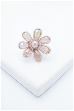 The Babydoll Crystal Floral Ring