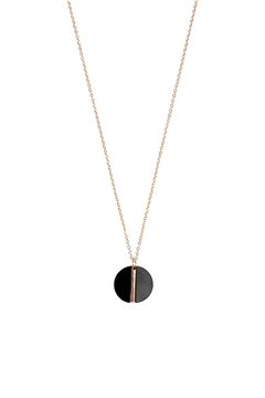 The Elara Black Stone Pendant Necklace