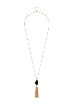 Sheer Sable Druzy Necklace