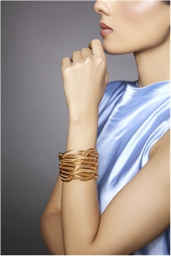 WOVEN INFINITY CUFF GOLD