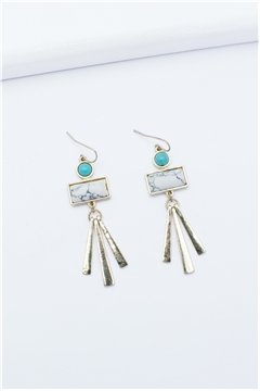 Ivory Marble Danglers