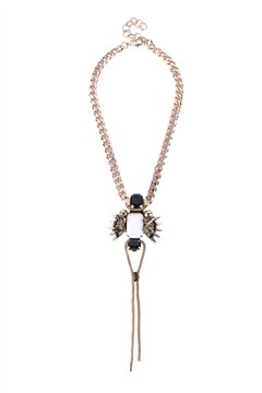 Calypso Y-Chain White Long Necklace