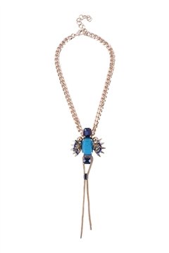 Blue Calypso Y-Chain Necklace
