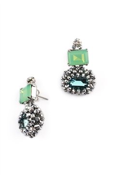 Rhapsody In Blue Crystal Stud Earrings