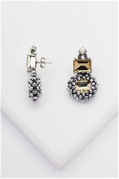 Bittersweet  Champagne Crystal Stud Earrings