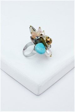 Forever Young Aquamarine Stone Statement Ring
