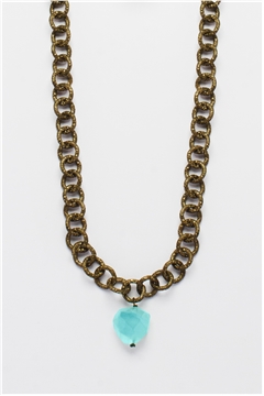 Azure Blue Shard Chain Necklace