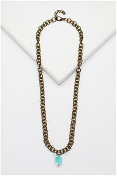 Azure Blue Shard Chain Necklace