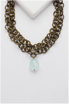 Frost Drop Multi-Layer Chain Necklace