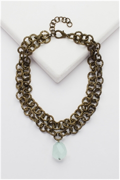 Frost Drop Multi-Layer Chain Necklace