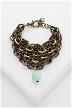 Aquamarine Drop Bracelet