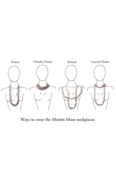 Muntin Muse Black Gold Glass Square Necklace