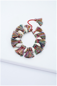 Multi-Thread Fluorescent Shell Bracelet