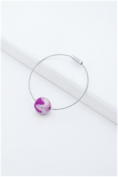 Shades of Pink Thread Ball Wire Bracelet