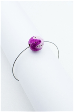 Shades of Pink Thread Ball Wire Bracelet