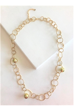 Adeline Gold Rings Long Necklace Adeline Gold Rings Long Necklace