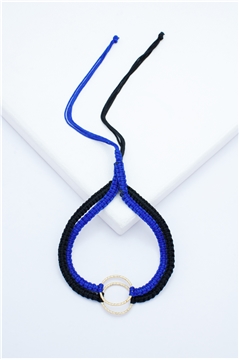 Set of 2 Gold Ring Choker Necklace