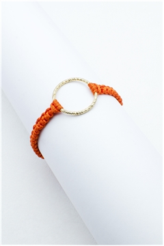 Gold Ring Orange Thread Bracelet