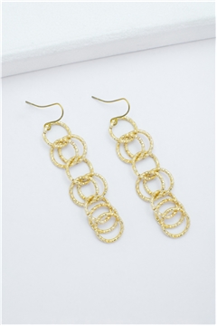 Sophia Gold Rings Long Earrings