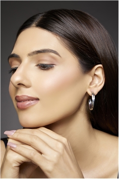 Silver Double Hoop Earrings