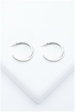 Silver Double Hoop Earrings