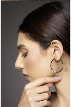 Harriet Silver Hoop Earrings