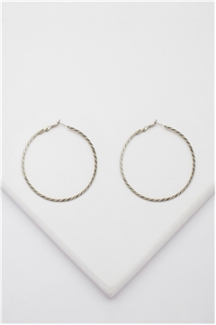 Arabella Silver Hoop Earrings