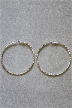 Greta Silver Hoop Earrings