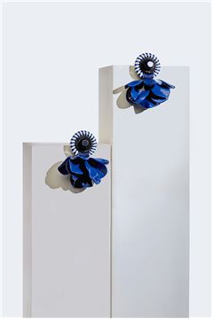 Sapphire Poppy Drop Earrings