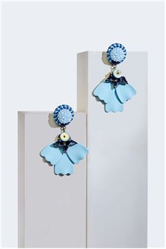 Turquoise Primrose Petale Beachwear Drop Earrings