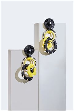 Honeybee Interlocked Double Hoop Earrings