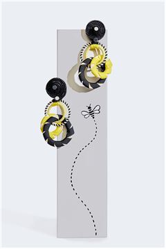 Honeybee Interlocked Double Hoop Earrings