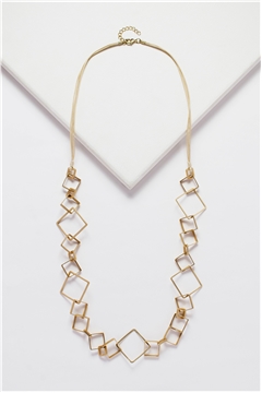 Artisan Angles Matt Gold Long Necklace