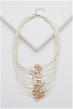 Cotton Cloud Cascade Rose Gold Layered Necklace