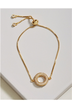 Circle Gold Cubic Zirconia Bracelet