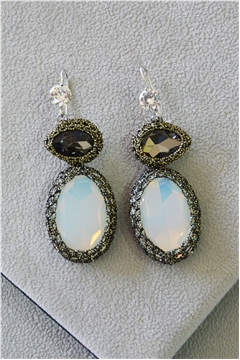 Lindsey Clear Crystal Crochet Earrings