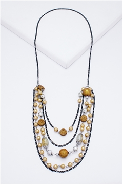 Gold Shimmer Layered Necklace