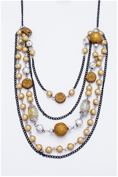 Gold Shimmer Layered Necklace