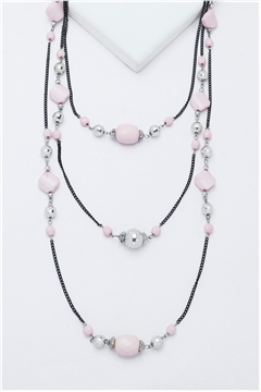 Blush Bead Layered Necklace